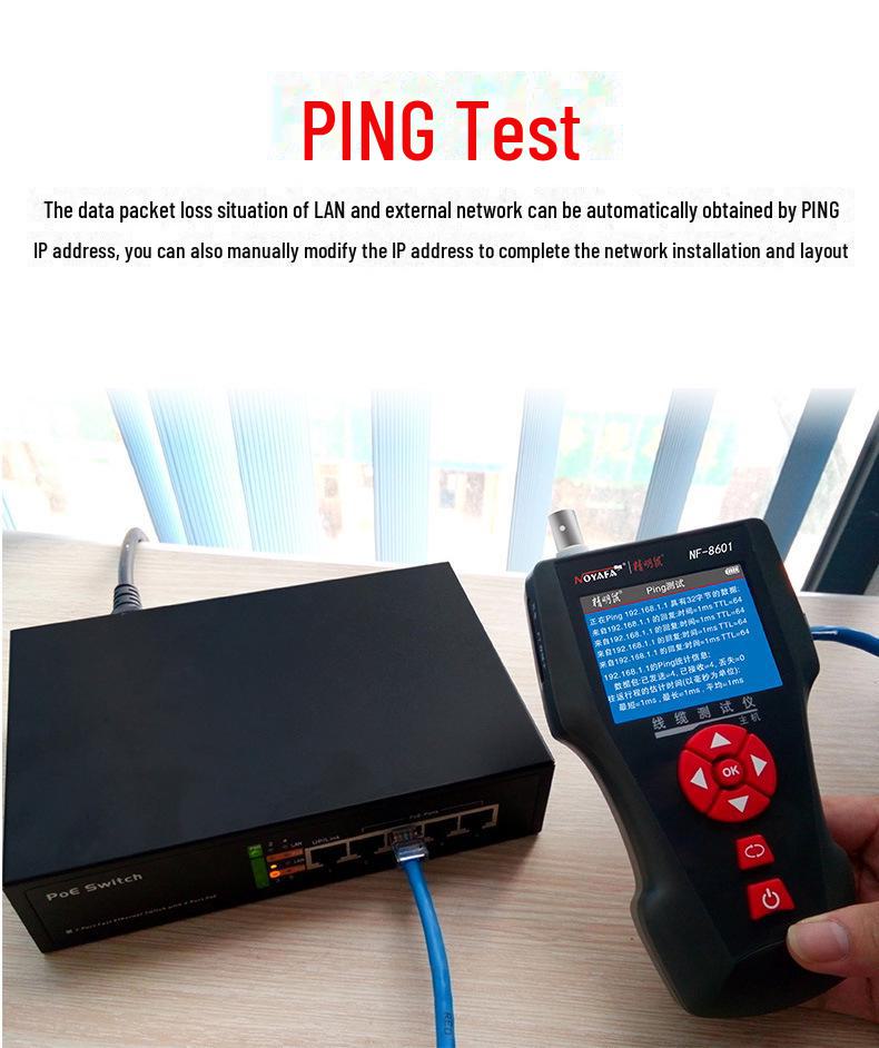 NOYAFA NF-8601W Smart Kabelfinner og Bruddpunktsdetektor med Anti-Interferens Teknologi.