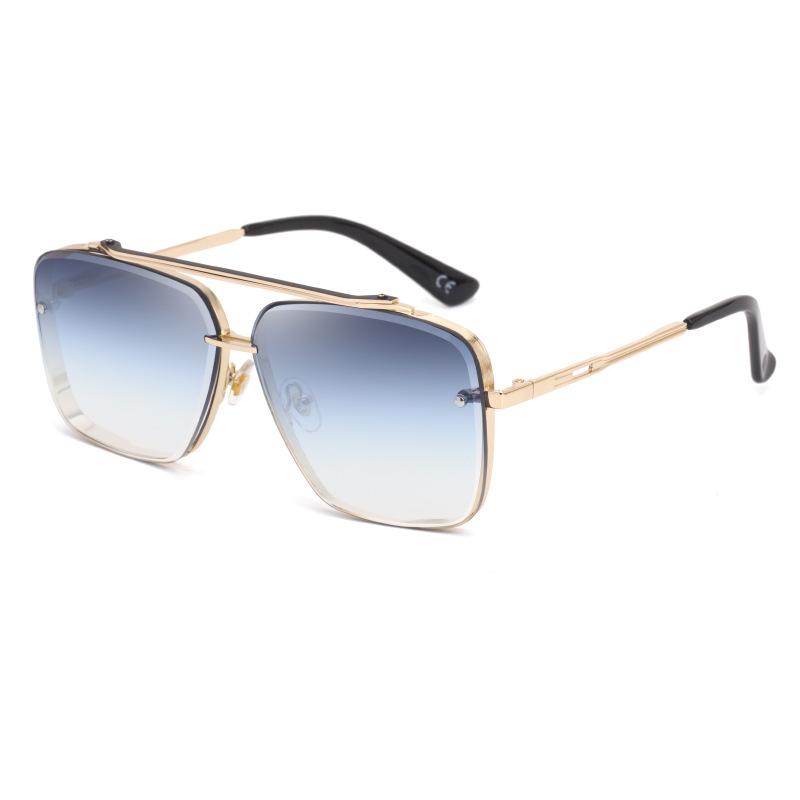 Box Sunglasses Men'S Metal Frameless Trimmed Sunglasses Women'S Trendy Plain Glasses Mach Six1261