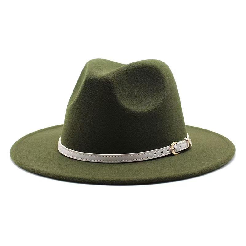 Popular European and American literary and retro woolen top hat men's and women's classic fashion church top hat jazz hat