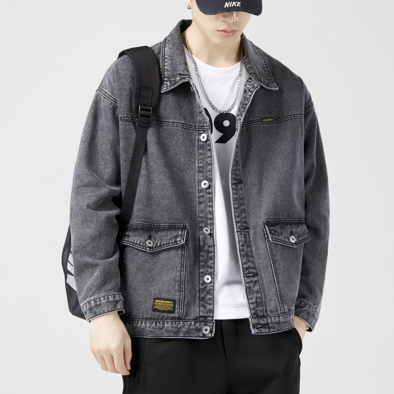Men's Denim Jacket Autumn New Retro Handsome Korean Style Jacket Men's Casual Spring and Autumn Trendy Denim Jacket