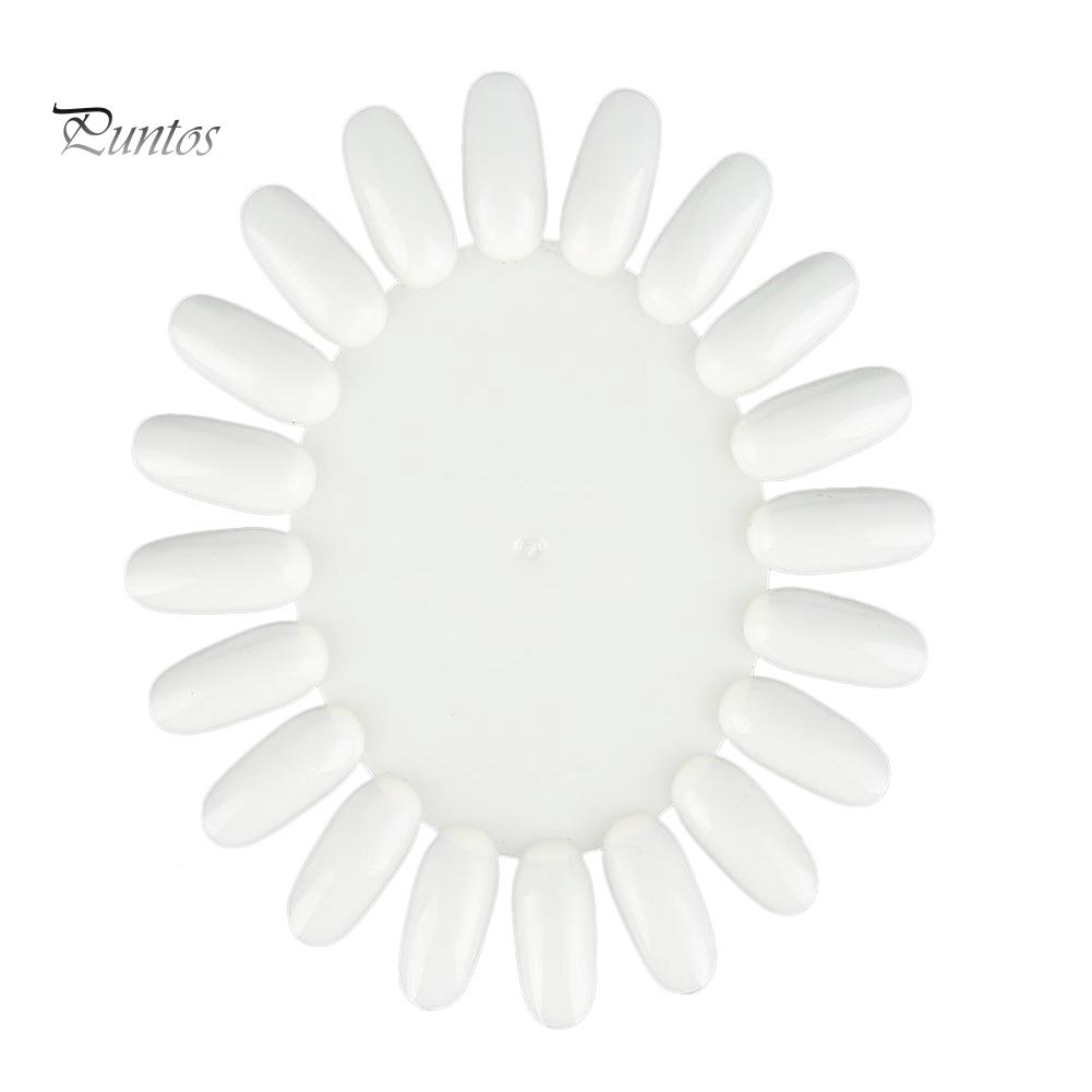 Puntos Nail Art 20 Colors Acrylic False Tip Practice Round Wheel Mould DIY Display Tool