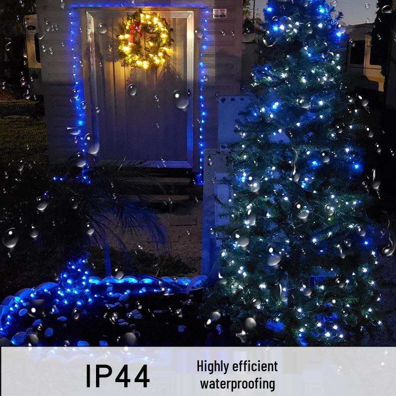 Solar-Powered LED Copper String Lights for Outdoors - Waterproof Starry Sky Christmas Decorations