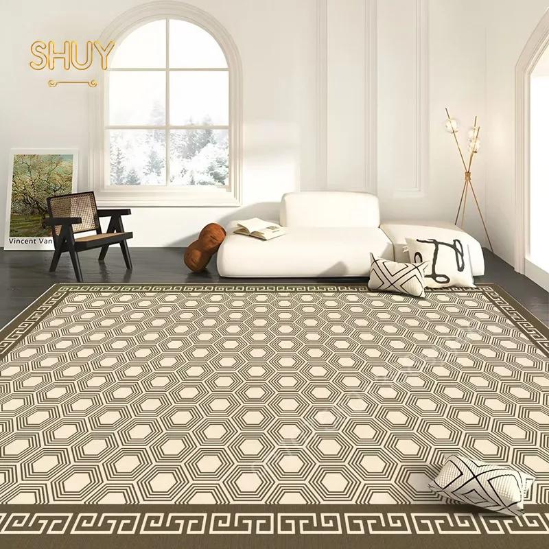 Nordic Style Black and White Carpet Large Area Living Room Decoration Luxury Home Decor Carpets Sofa Table Non-slip Custom Rug