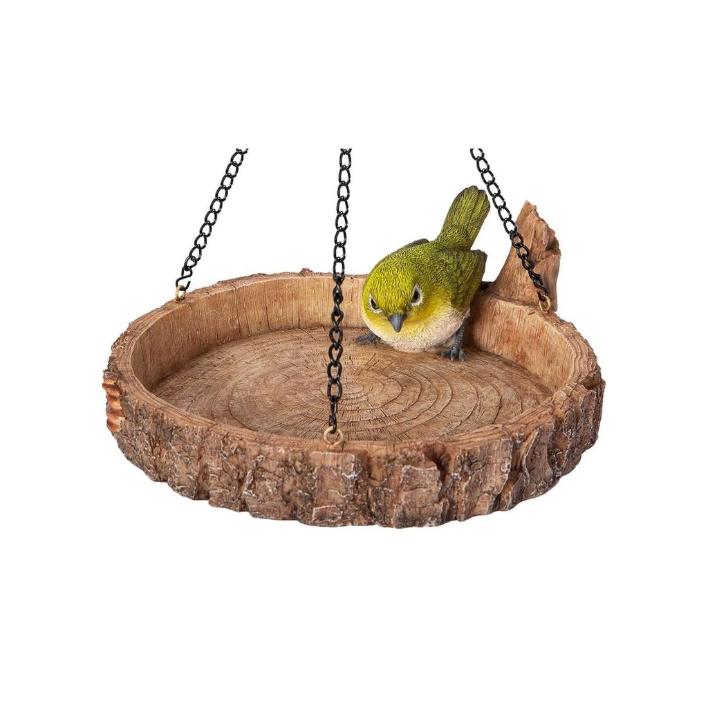 Ubia Bird Feeder, 18.5 x 18.5 x 6.5 cm, Figurine, Animal, Garden Decor, Bird, H19097-1