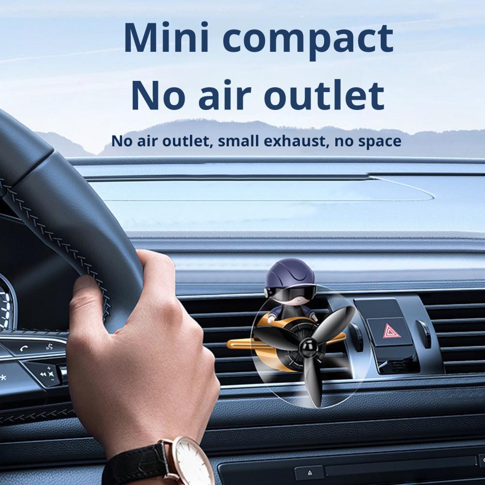 Propellerduft für Klimaanlagen, universeller Auto-Lufterfrischer-Diffusor mit automatisch rotierendem Propeller-Entlüftungsclip, einfach für den Duft