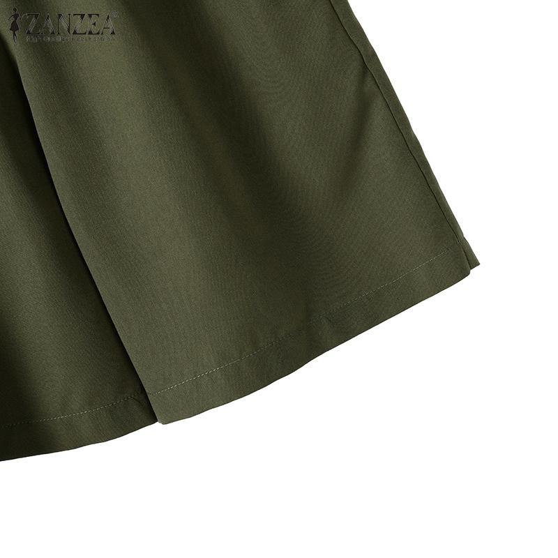 ZANZEA Lässiges Zweiteiler-Set aus ärmelloser Bluse und Shorts für Damen