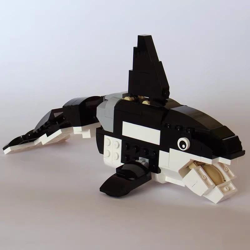 Building Blocks MOC-1868 Killer Whale Educational Marine Animal Compatible Assembly And Insertion Building Block Toy Model