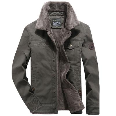 Winter-Fleece-Jeansjacke für Herren, Baumwolljacke für Herren, lockere Lamm-Fleecejacke