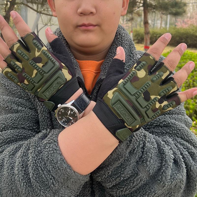 Halvfingerhandskar för medelålders och äldre barn