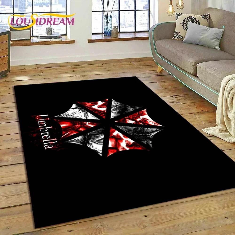 3D Horro Games R-Resident Evil Gamer Carpet Rug for Bedroom Living Room Home Sofa Decoration,Child Game Large Decor Floor Mat