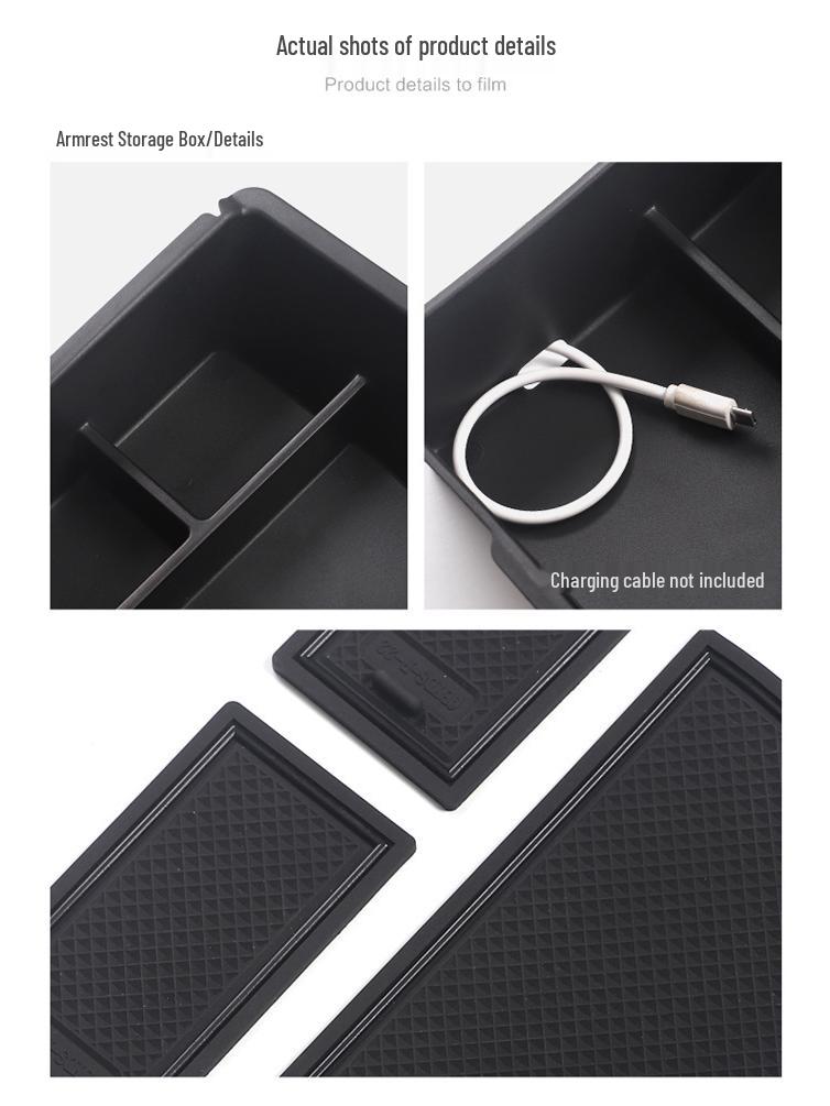 Compatible with 22 BYD Song PLUS Models: Armrest Box and Center Console Storage Organizer for Interior Decoration and Modification