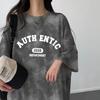 Summer 2024 Tie-Dye Short-Sleeve T-Shirt Dress: Women's Korean-Style Fashionable Print, Loose, Casual Mid-Length 