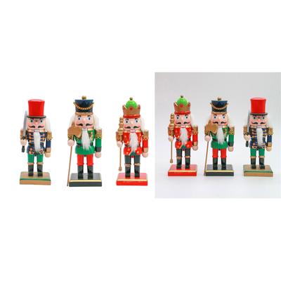 Festive Miniatures Nutcracker Ornaments Christmas Soldier Doll Christmas Desktop Decoration Nut Cracking Tool 20cm