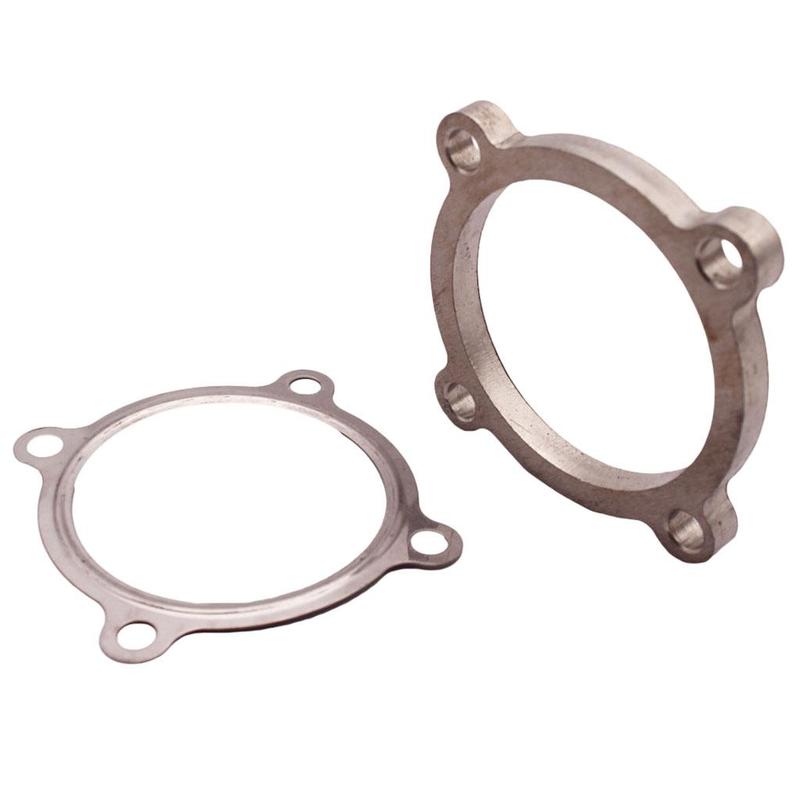 Turbo Downpipe Adapter Flange 76mm 4 Bolt Steel Gasket Assembly for Garrett T3 T4 GT35