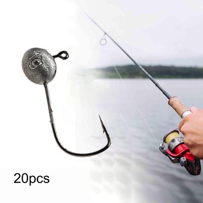 20 Pieces Egg Fishing Hooks Baits Attachments Practical High Carbon Steel Portable Equipment