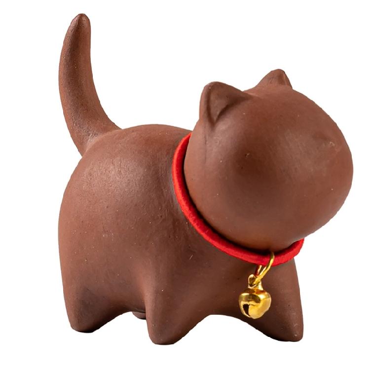 Handmade Cats Teas Pet Zisha Kung Fu Teas Set Accessories Teas Ornament Zisha Texture Suitable for Teas Enthusiasts Present