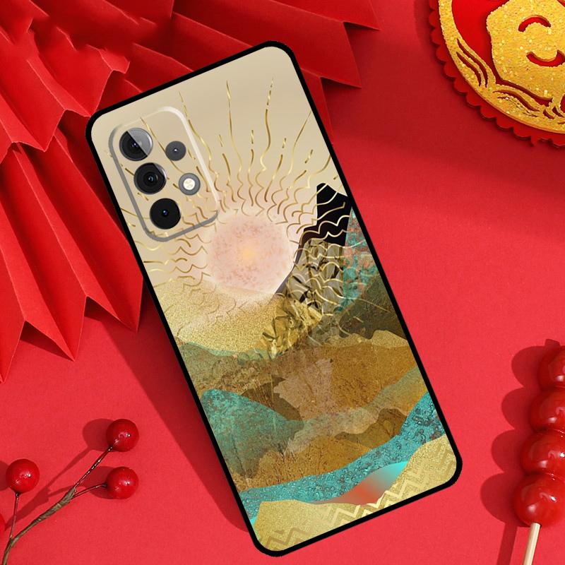 Gold Landscape painting Case For Samsung Galaxy M21 M31 M35 M12 M13 M14 M15 M06 M16 M36 M56 M53 M32 M52 M55 M34 M54