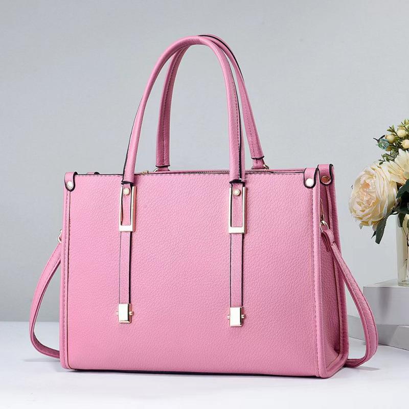 

Fashion handbag summer new casual messenger bag temperament versatile large capacity shoulder bag 33*12*23 розовый