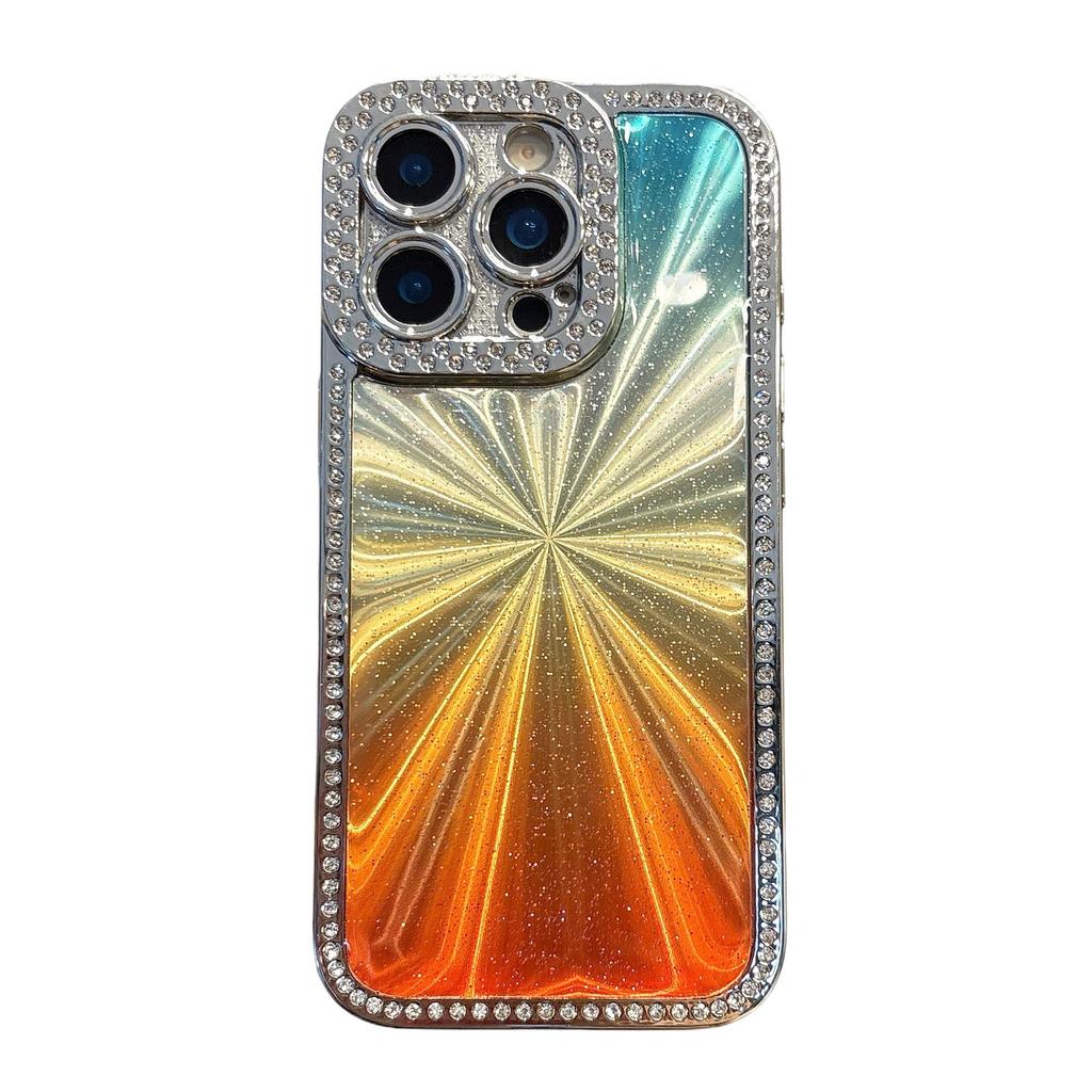 Electroplated Diamond Aurora Gradient Case for iPhone 14/15/16/17 Pro Max