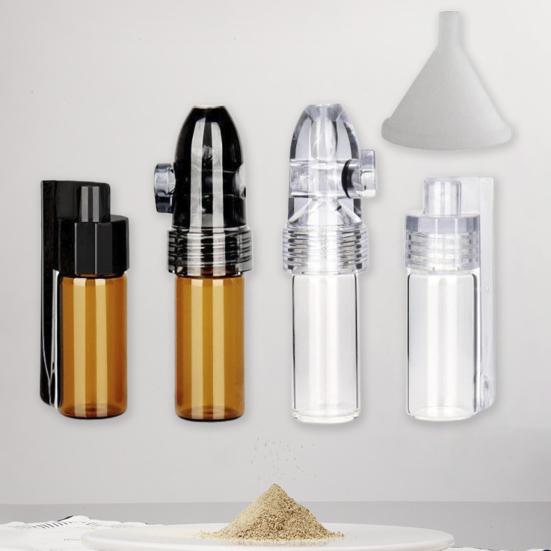 1 set kruidenopslagfles, draagbare kruidencontainers, duurzame glazen kruidenfles voor thuisreizen, kamperen
