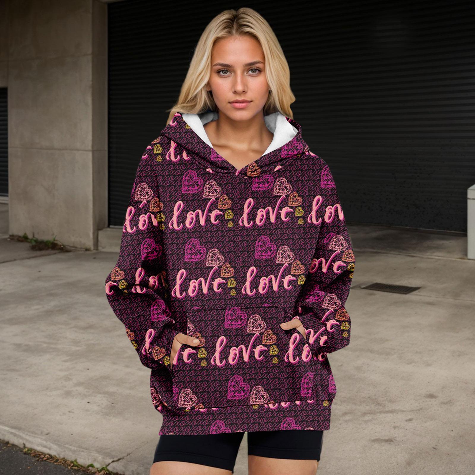 

Женские толстовки большого размера, флисовые толстовки, рубашки с длинными рукавами, пуловер, осенняя одежда с карманом L