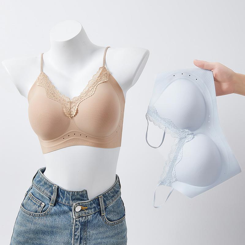 Simple and seamless women's lift comfortable and breathable anti-sagging vest integrated bra