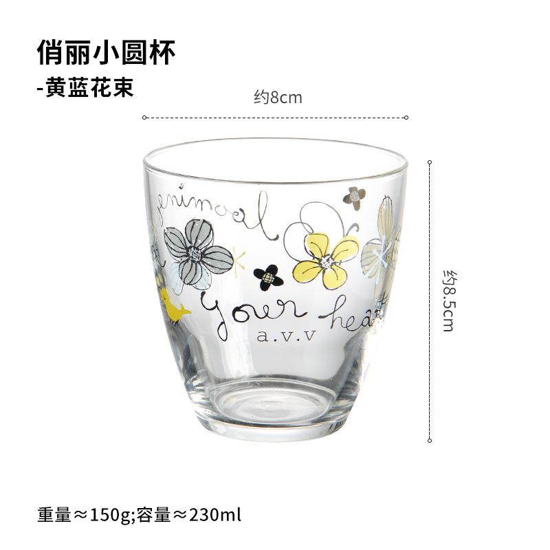 Heat-resistant Cute Glass Milk Cup Transparent Home Drinking Glass Juice Water Mugs Kawaii Sake Cup Drinking Cups 2025 New