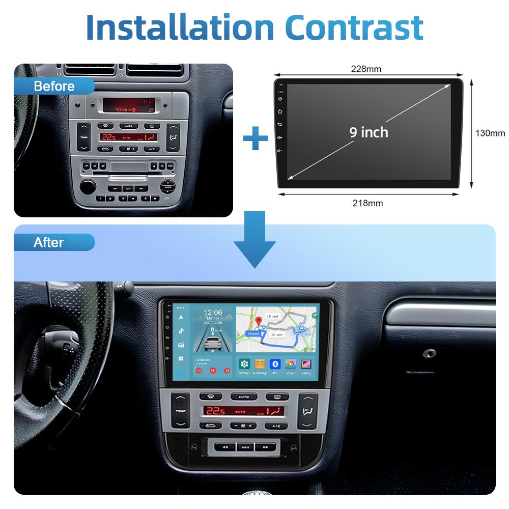 Android Car Radio For Peugeot 406 1995-2005 Carplay Stereo Player Autoradio WIFI GPS Navigation FM Car Multimidia Player