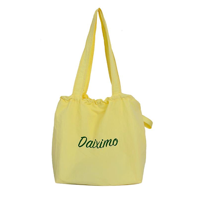 Korean Version of New Letter Printing Casual Large Capacity Tote Bag Light Travel Versatile Lazy Style One Shoulder Stray Bag