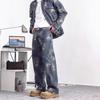 JYL Mens Jeans American Heavyweight Vintage High Street Slouchy Denim