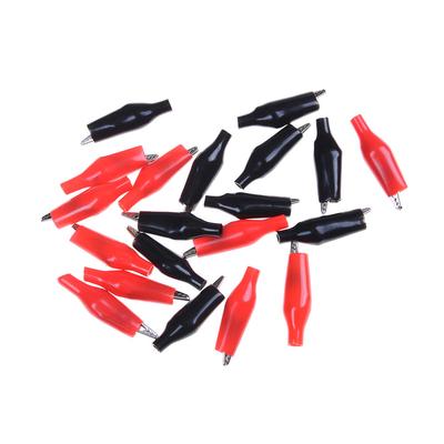 20Xs Rot Schwarz Weiche Kunststoff Testing Probe Krokodilklemmen Krokodil Test Clip