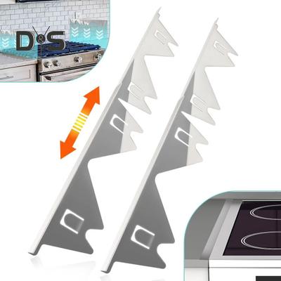 Lot de 2 cache-espaces de cuisinière en acier inoxydable, résistant à la chaleur, réglable, pour comptoir de cuisine, four