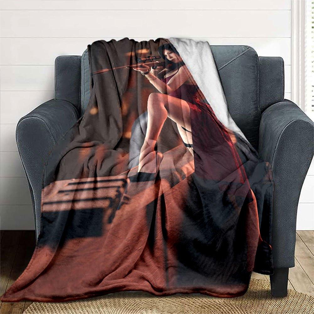 1pc Resident Evil 2 Blanket Soft Warm Throw for Home, Office, Travel All Season Cozy Bedding Gift, Office Cozy Accessory