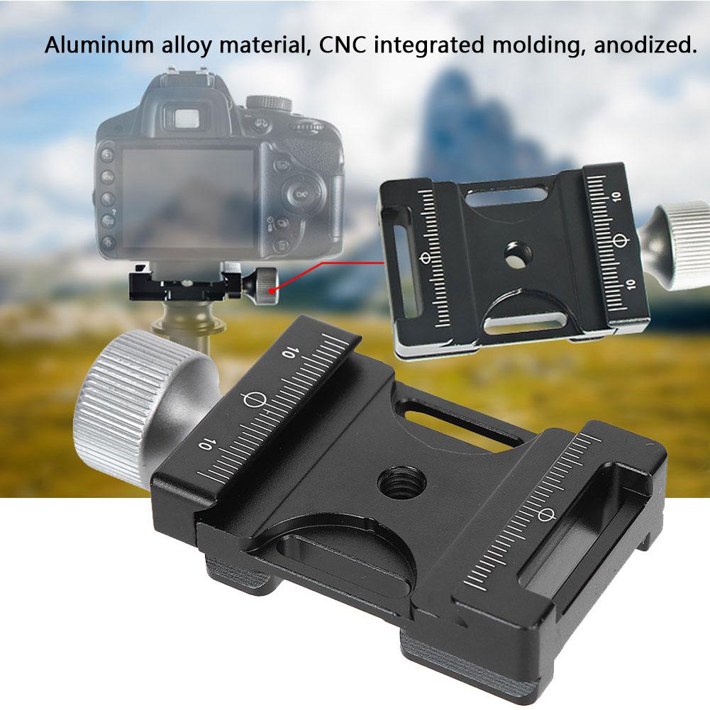 38Q Aluminium Alloy AntiSlip Quick Release Plate Clamp Accessory with 1/4in Screw Hole