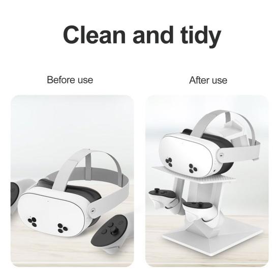 VR Headset Stand for Meta Quest 3S Left Right Hand Controller Virtual Reality Glasses Display Holder