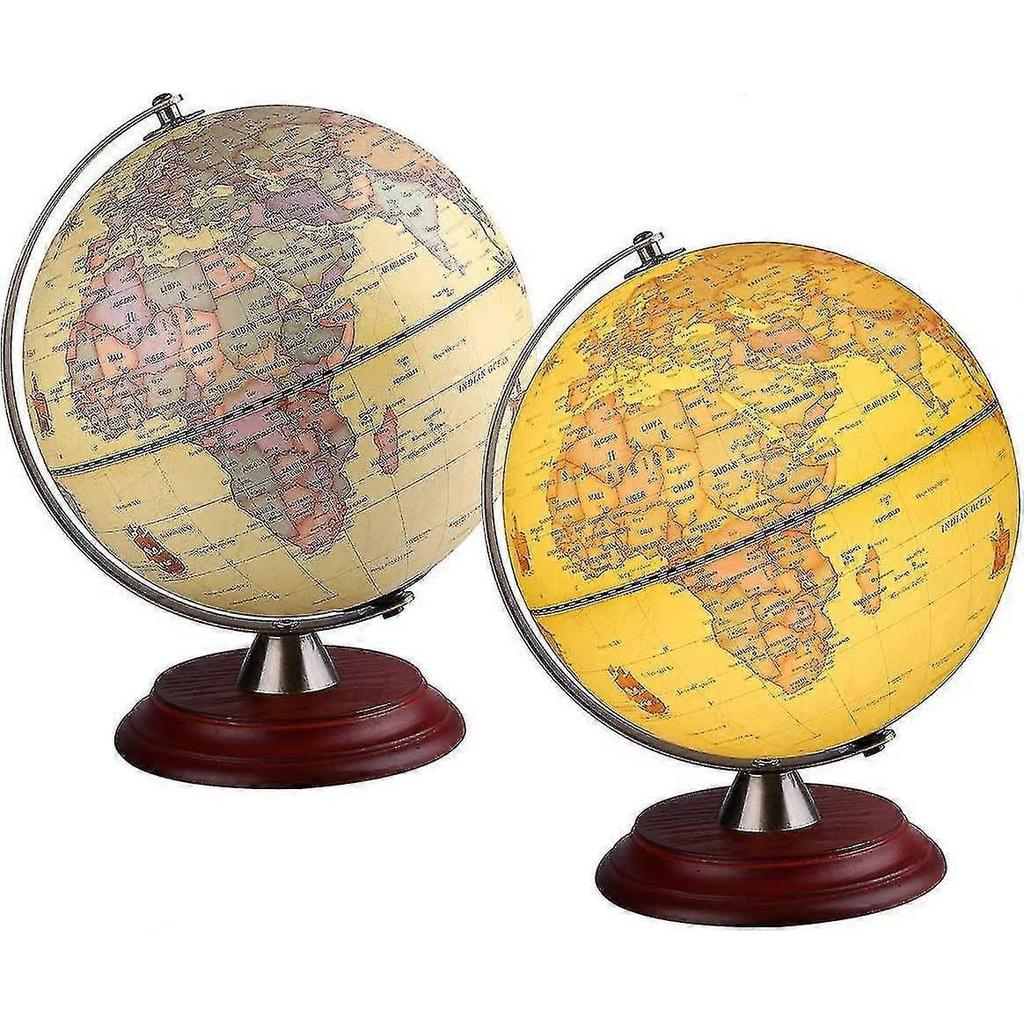 Illuminated World Globe For Kids With Wooden Stand,built In Led For Illuminated Night View Antique Globe