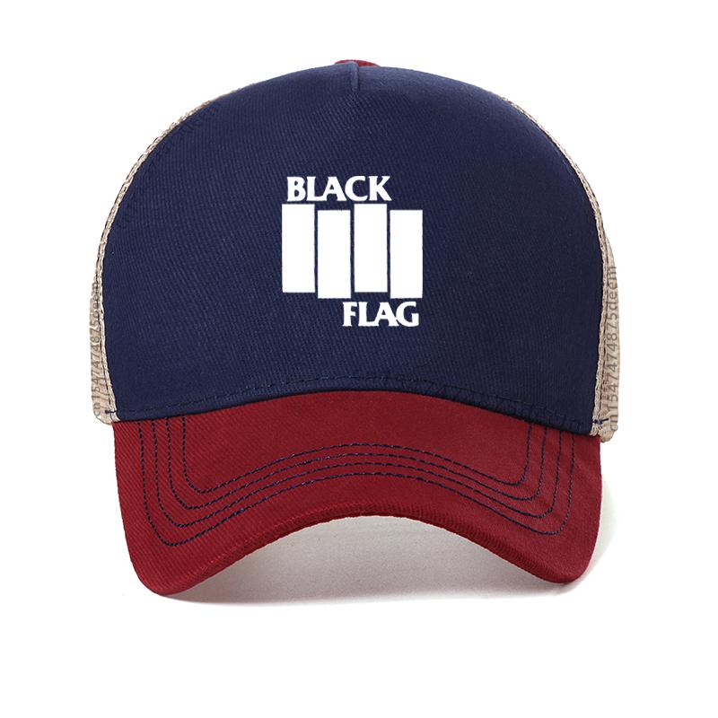 Black Flag Dad hat Unisex Punk Rock Band Unisex Baseball cap Summer Mesh breathable trucker hat Women adjustable Snapback hats