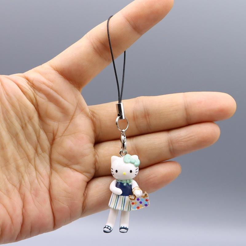 kawaii Hello Kitty Toy Pendant Cute Cat Phone Case Decorative Necklace Pendant Kawaii Women Accessories Festival Gifts