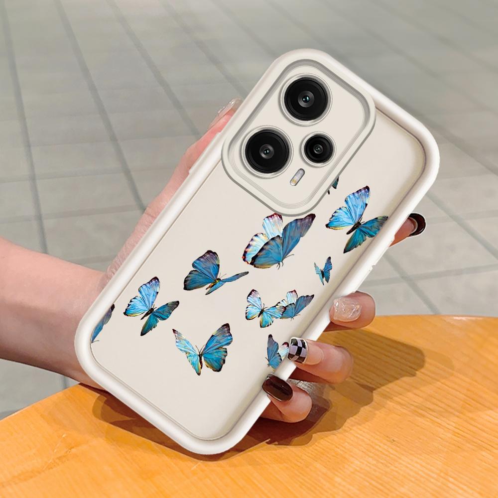 

Мягкий силиконовый квадратный чехол с рисунком лестницы для телефона, полное покрытие, противоударный защитный резиновый чехол для камеры для Xiaomi Redmi Xiaomi Poco M6 4G белый