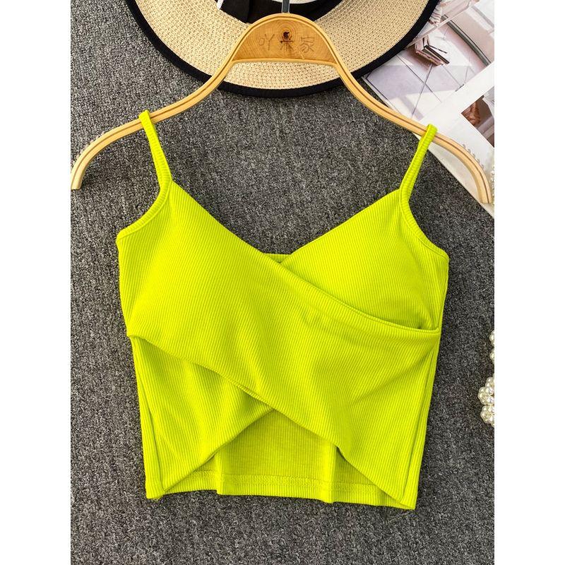 European and American Women's Clothing Silm Slimming and Short Cross Strap