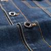 New autumn casual men's denim jacket large size multi-pocket lapel jacket