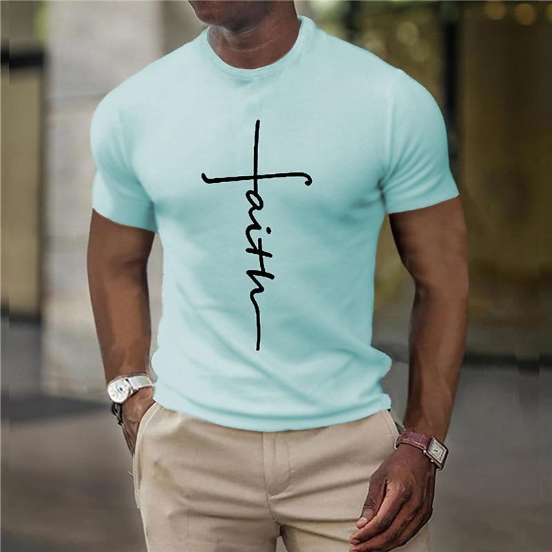 

Easter Men s Jesus T Shirt Short Sleeve T shirt 3D Print Crew Neck Shirt Fashion Daily Street Daily Khaki Summer Spring Clothing Apparel S