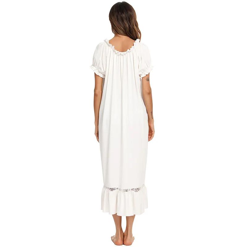 Camice da Notte Vintage Donna Larga Abito da Notte Lunga Camicia da Notte Abbigliamento da Notte Donna Vittoriana Retrò Camice da Notte