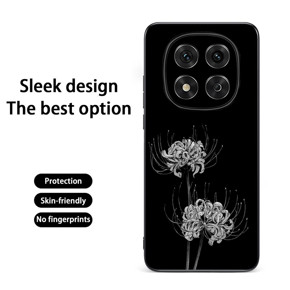 Art Red spider lilys japan design Phone Case For Redmi Note 14 13 12 11 Pro Plus S 5G 14C A3 Soft Black Phone Cover