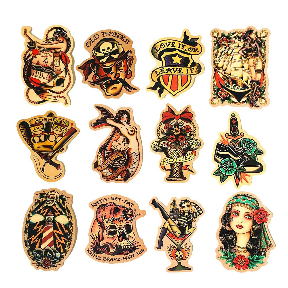 Neue 50PCS Retro Exotische Schönheit Helm Aufkleber Machen Alte Koffer Laptop Stall Wasserdichte Aufkleber