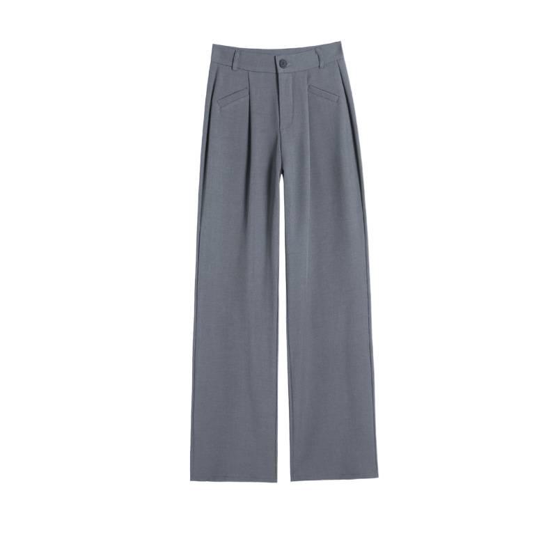 2026 Autumn Women's Wide-Leg High-Waisted Drape Slimming Straight-Leg Pants