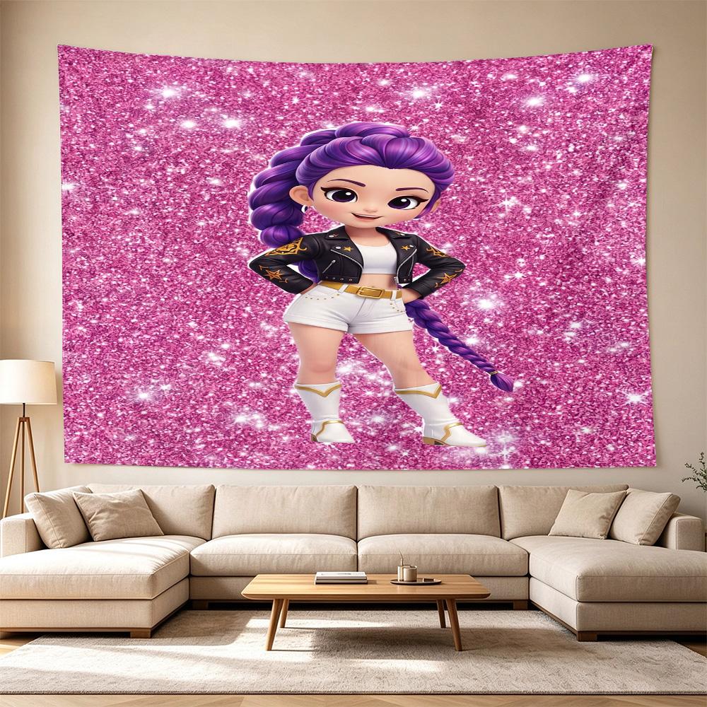K-pop Fashion Fusion Decorative Wall-Hanging Tapestry, Home Ornament for Living Room,Dorm and Fan Parties,Multi-style,celebrities,cartoons,music,sport