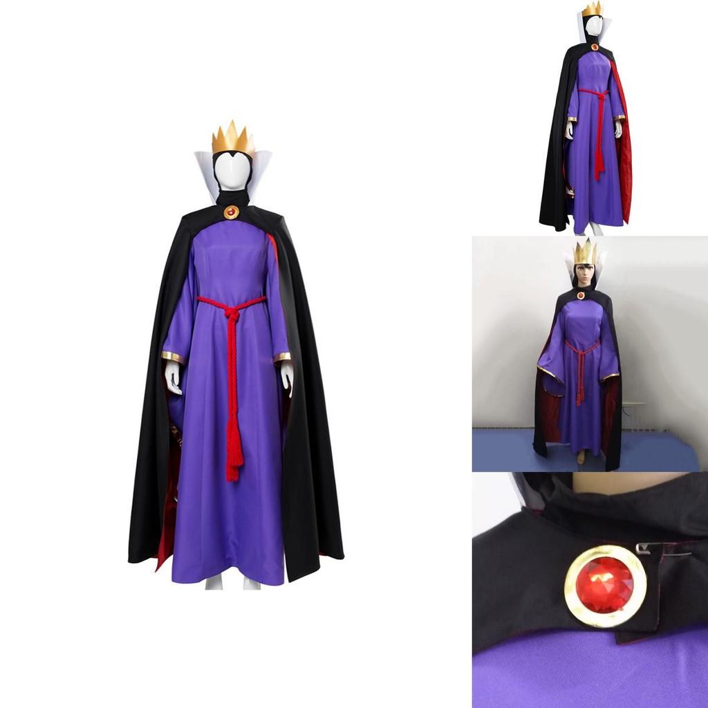 Bezauberndes Schneewittchen Böse Königin Kleid Outfit für Erwachsene Halloween Karnevalsveranstaltungen