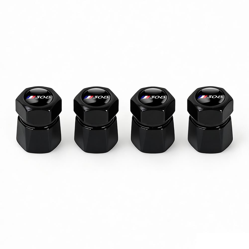 Aluminum Car Tire Valve Caps Diamond Tyre Valve Airtight Cover Waterproof Dust For Peugeot 206 207 208 306 307 308 508 106 2008