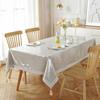 Lace Clear Tablecloth Transparency PVC Table Cloth Vinyl Waterproof Oilproof Kitchen Dining Table Cover for Rectangular Table